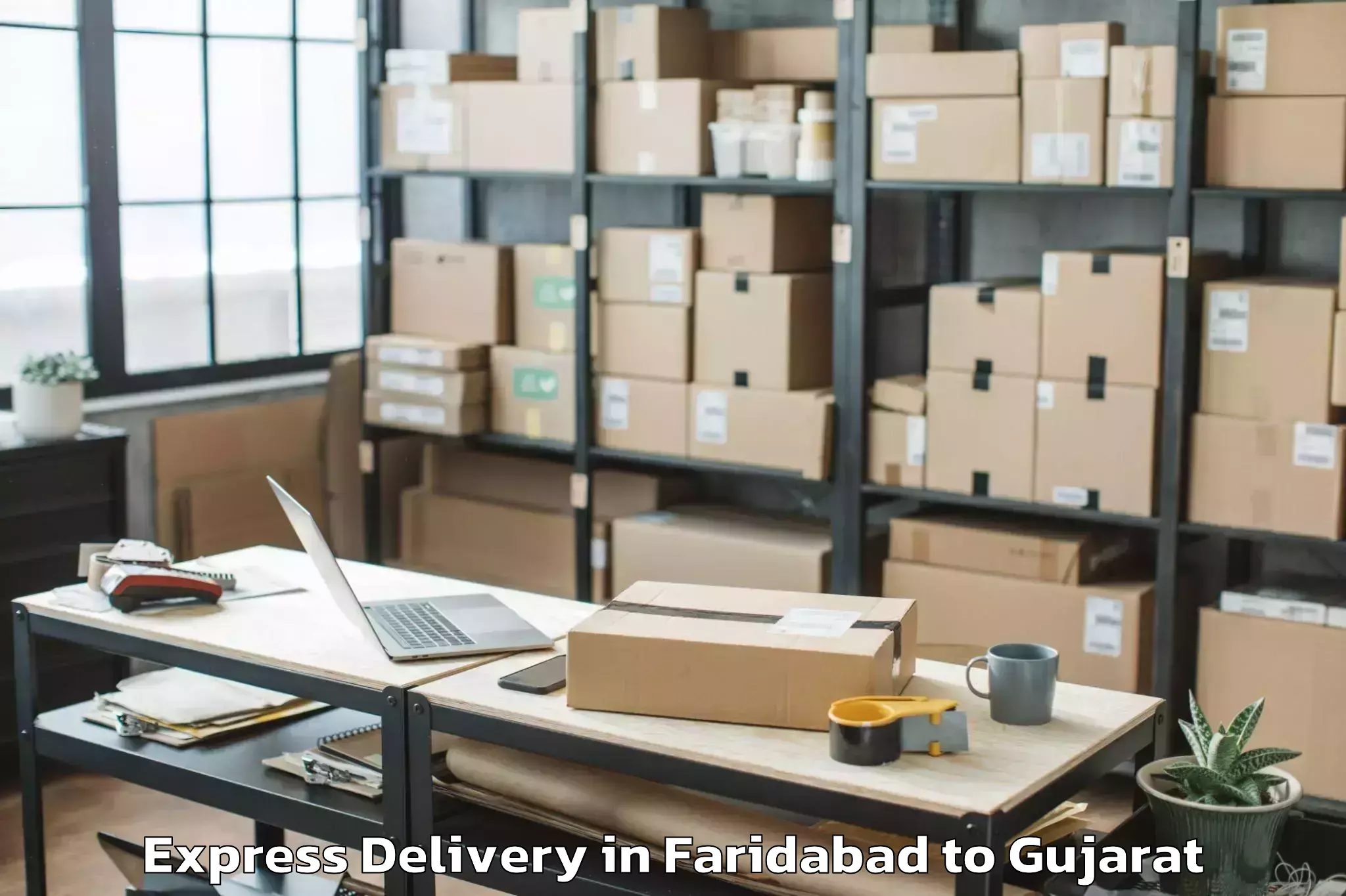 Faridabad to Balasinor Express Delivery